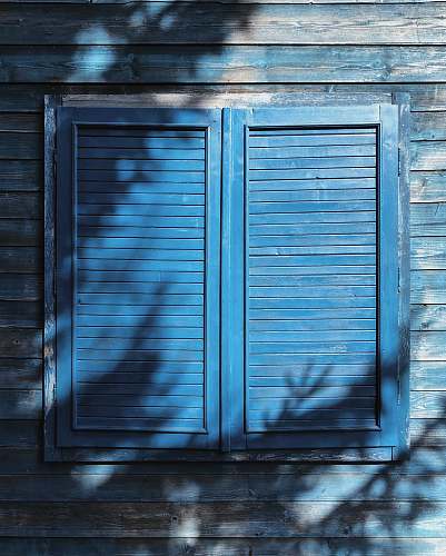 home decor closed blue window curtain